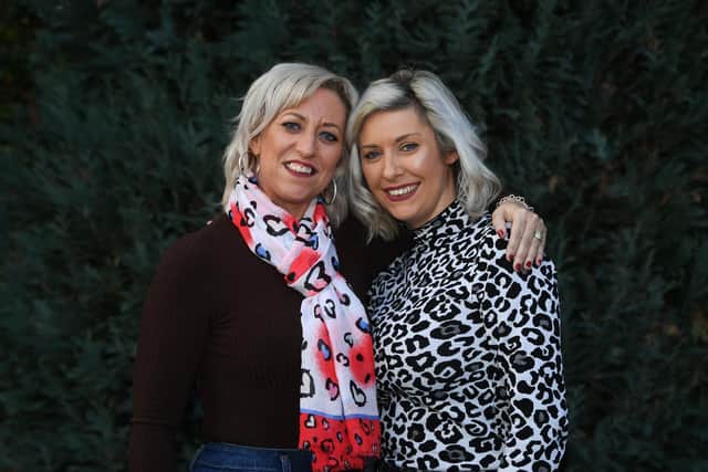Rob Burrow's sisters Joanne Hartshorne and Claire Burnett who are arranging a take off of Strictly Come Dancing for a fundraising event to raise cash for the appeal to build the Rob Burrow Centre for Motor Neurone Disease.
