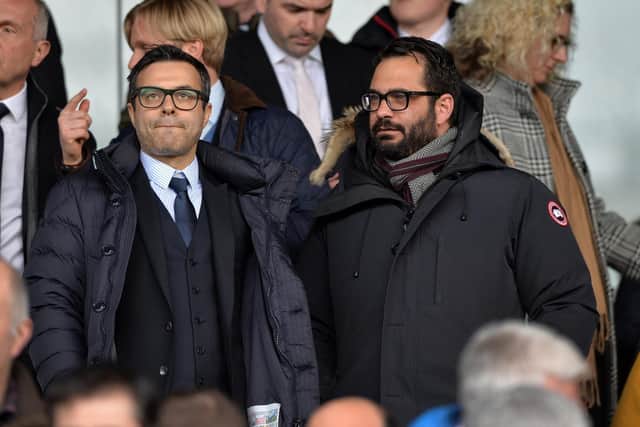 Leeds United chairman Andrea Radrizzani and director of football Victor Orta. Pic: Bruce Rollinson.