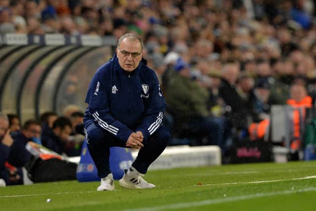 Former Leeds United boss Marcelo Bielsa was inclined to show restraint in the technical box. Pic: Bruce Rollinson.