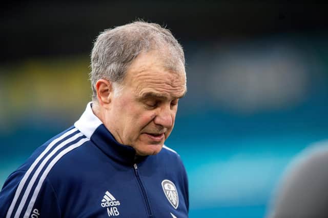 FINAL OUTING: For Marcelo Bielsa as Leeds United head coach in Saturday's clash against Tottenham Hotspur at Elland Road, above. Picture by Bruce Rollinson.