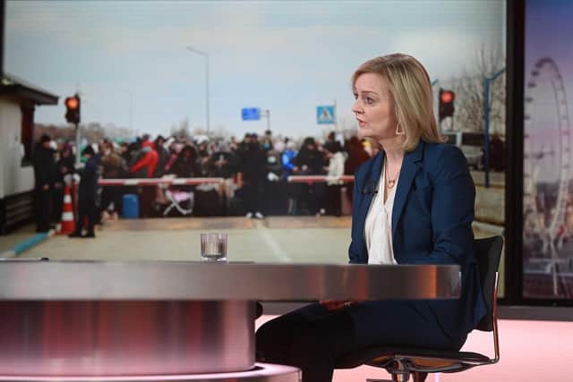 Foreign Secretary Liz Truss appearing on the BBC One current affairs programme, Sunday Morning (Photo: PA Wire/Jeff Overs)