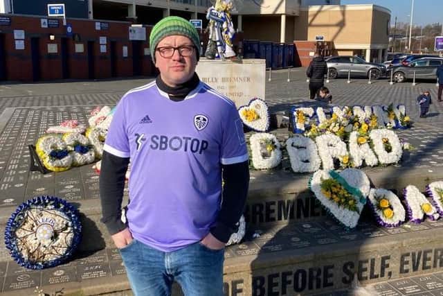 Steve Watson, from East Ardsley, was the first Leeds supporter to the Billy Bremner statue within minutes of the announcement that Bielsa had been sacked.