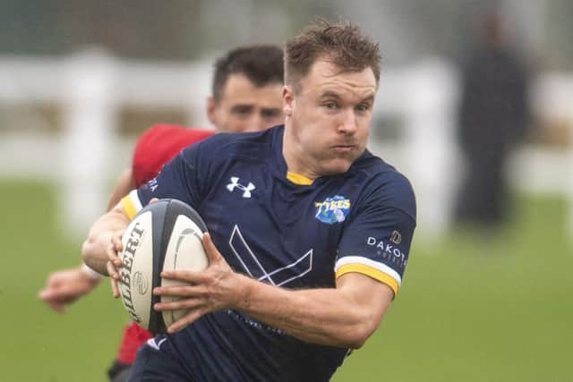 Tom Williams opened the try scoring for Leeds Tykes against Birmingham Moseley. Picture: Tony Johnson/JPIMedia.