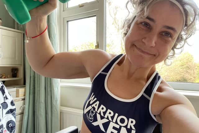 Ellissa in training for her next challenge.