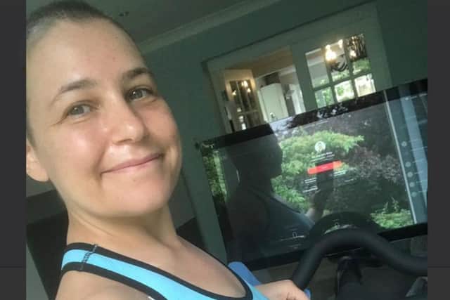 Ellissa cycled the distance her stem cells had travelled from her donor, in Israel, to Leeds where she received her transplant.