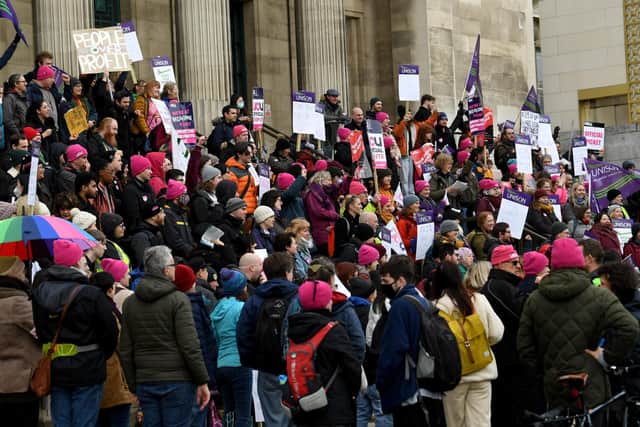 This week's strike, which will continue until Wednesday, is in protest against falling wages across the country (Photo: Simon Hulme)