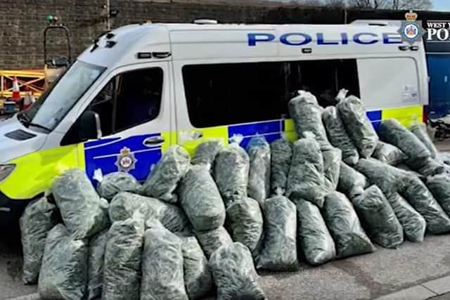 The drugs found inside the building in Halifax town centre