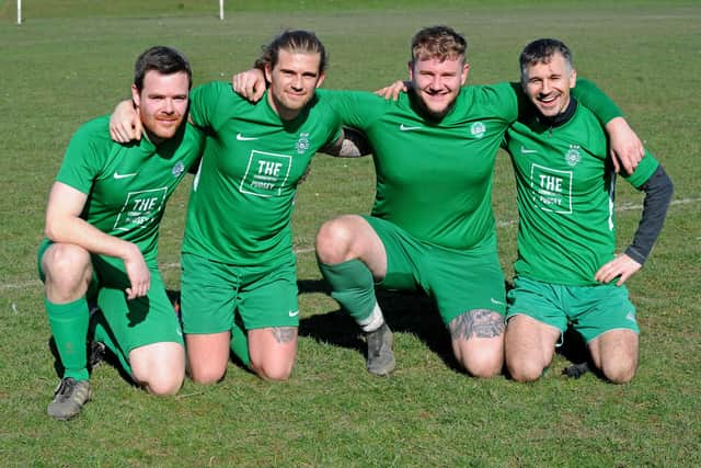 After losing 6-5 the previous weekend, Sporting Pudsey I recorded the same result but in victory last Sunday over previously unbeaten Leeds Combination Division 3 high flyers Oakley thanks to goals from Merlyn Andrews, Matthew Lofthouse.(3), Matthew Durrans and Ciolos Sebastian. Picture: Steve Riding.