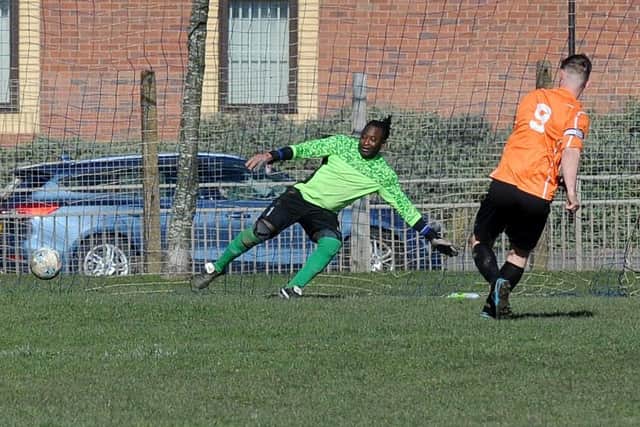 Michael Evans whose penalty won the Leeds Combination game for Headingley Rovers. A win for Western Juniors would have given them the title and now they wait for Harehills WMC- the only team that can overtake them - to drop points. Picture: Steve Riding