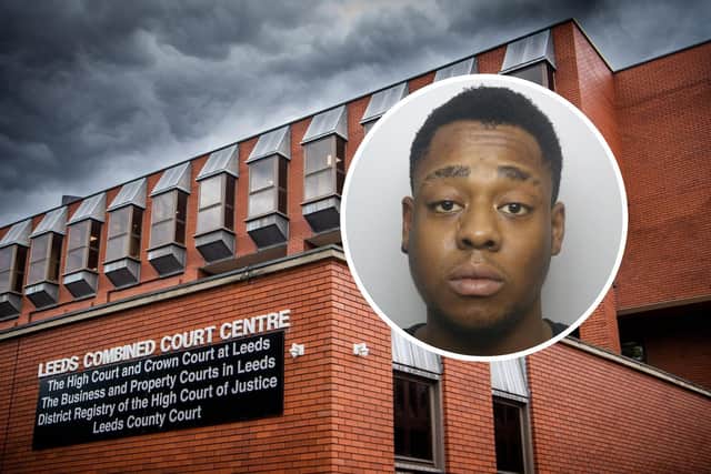 Tyrique Clarke, inset, was jailed at Leeds Crown Court.