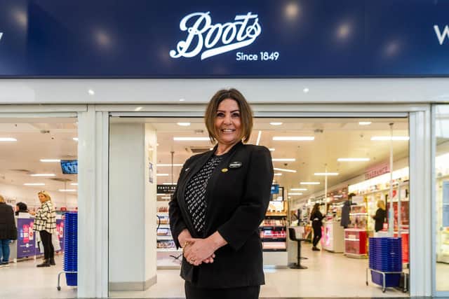 Gill Marsden, a No7 Beauty Advisor, has worked at the White Rose Boots for the past 25 years (Photo: James Hardisty)