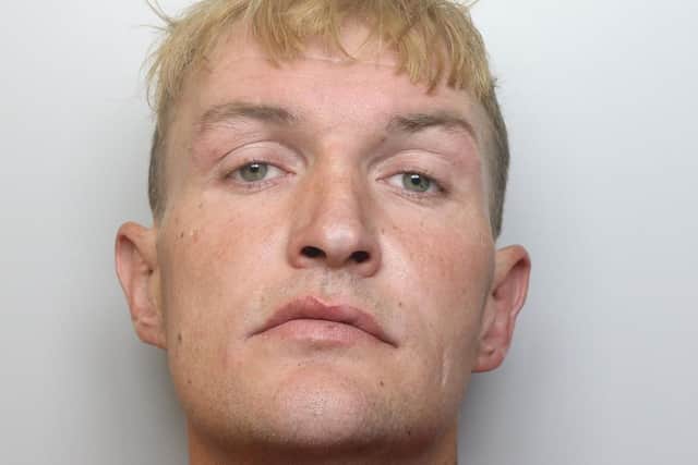 Lance Mace was jailed for 27 months at Leeds Crown Court for robbery and fraud.