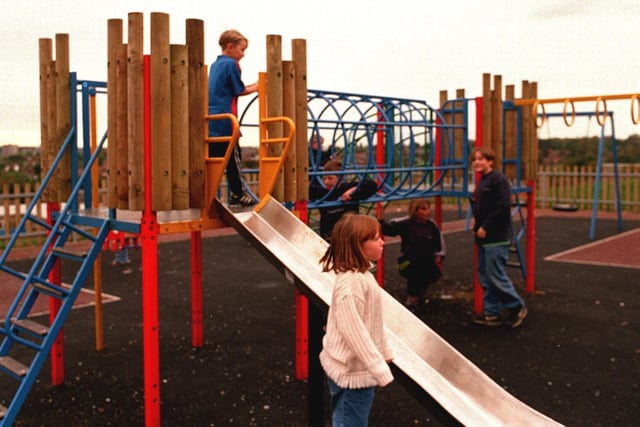 This playground near Beechwood Court, pictured in October 1998, was popular with local children and parents.