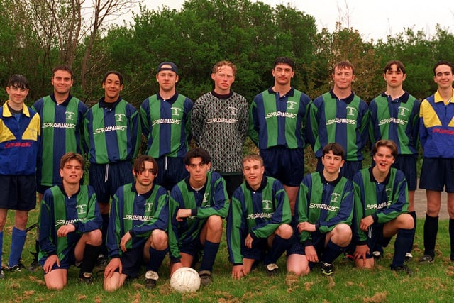 Seacroft Colts U-17s pictured in April 1997. Back row, from left, is Stuart Crossley, Lee Preece, Jamie Francis, Scott Anderson, Chris Young, Graham Mattison, Chris Heselgrave, Andy Bones, and Craig MacLellan. Front row, from left, is Robert Smith, Ray Mallory, Carl Hoban (captain) Simon Maltby, Stephen Denton and Gareth Miller.