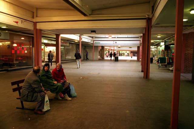Inside Seacroft Shopping Centre in the 1990s