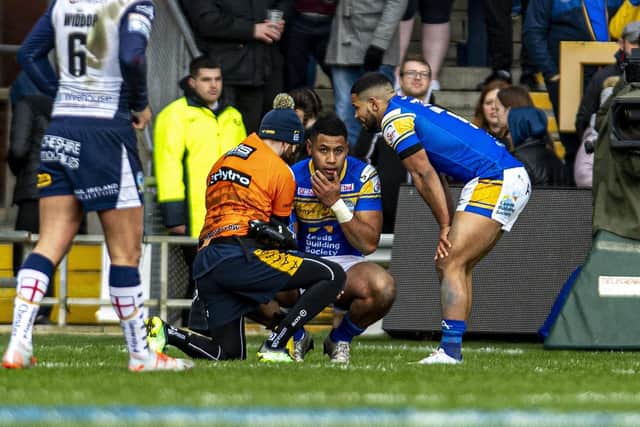 David Fusitu'a was concussed agianst Warrington in round one, but could return tonight. Picture by Tony Johnson.