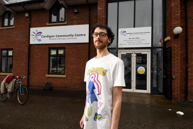 Misha Karmiloff pictured outside the Cardigan Community Centre, Cardigan Road, Leeds. Photo: Simon Hulme