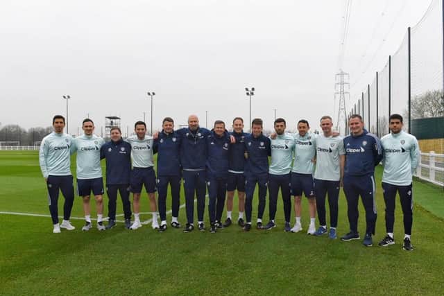 NEW SET UP: At Leeds United, centred around new Whites head coach Jesse Marsch, centre. Picture by LUFC.