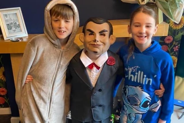Siobhan Ginnever shared Sonny the Sloth, Mylo has Dummy from Goosebumps and Izzy as Stitch from Lilo & Stitch.