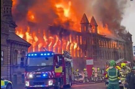 A view of the fire