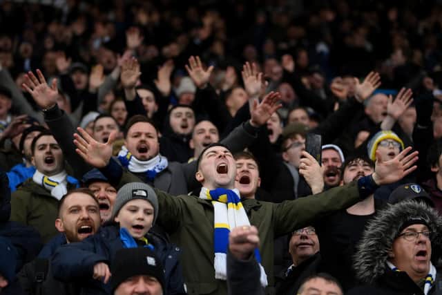 Leeds United fans. Pic: Laurence Griffiths.