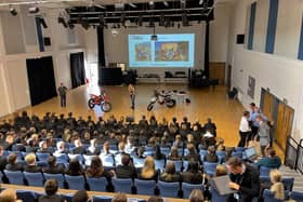 Vanessa Ruck, known as The Girl On A Bike, delivered inspiration talks to hundreds of pupils during her visits to Leeds schools last month.