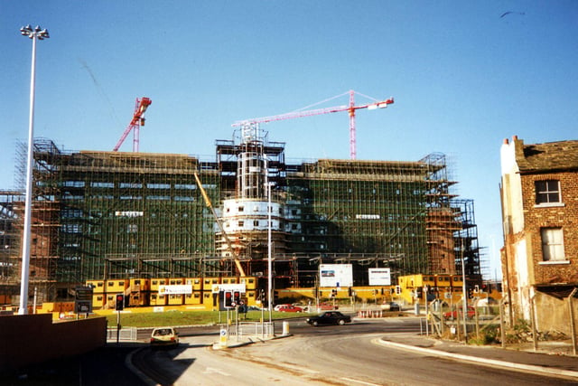 View from Shannon Street taken during the construction of Quarry House in the autumn of 1991.