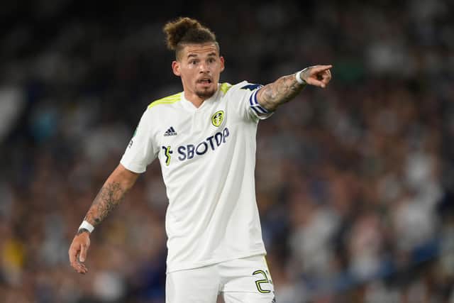 CHALLENGE: Issued to Leeds United's England international midfielder star Kalvin Phillips, above, by new Whites boss Jesse Marsch. Photo by Stu Forster/Getty Images.