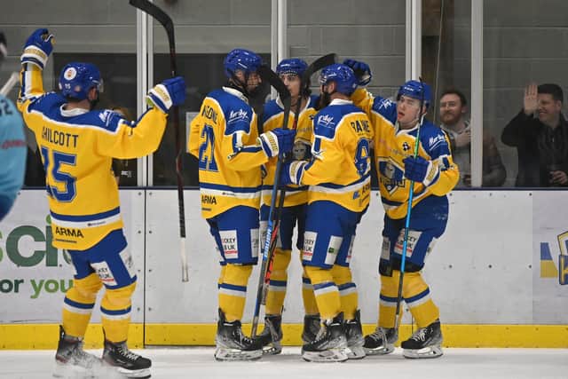 Leeds Knights take on leaders Telford Tigers at home on Saturday night before hitting the road to face second-bottom Raiders IHC on Sunday
Picture: Bruce Rollinson