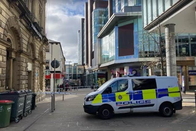 Three men taken to hospital after suffering injuries during attack by man in early hours on Albion Street