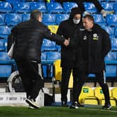 TRIBUTE: From Brendan Rodgers, right, to Marcelo Bielsa, left, the pair pictured shaking hands before Leeds United took on Leicester City at Elland Road in November 2020. Photo by Peter Powell - Pool/Getty Images.