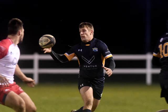 KICKING KING: Leeds Tykes Charlie Venables kicked a late winning penalty. Picture: Simon Hulme.