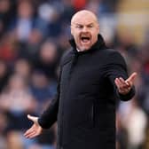 COSTLY MINUTES: For Burnley and boss Sean Dyche, above, in Saturday's clash at Chelsea in their quest to catch up with Leeds United and Everton. Photo by Lewis Storey/Getty Images.