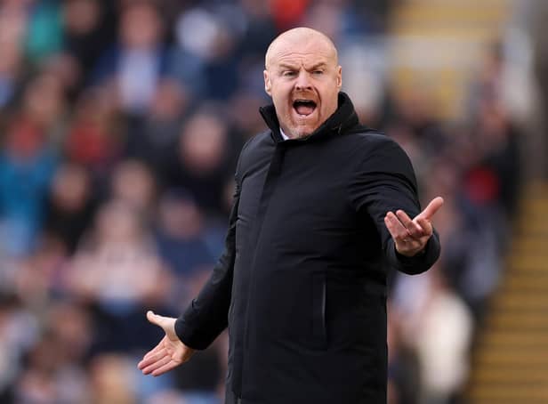 COSTLY MINUTES: For Burnley and boss Sean Dyche, above, in Saturday's clash at Chelsea in their quest to catch up with Leeds United and Everton. Photo by Lewis Storey/Getty Images.