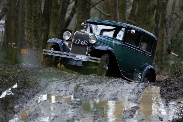 Russell Webster hauls his Ford Model A around the ruts and mounds of the John Harris Trial. Members of the Vintage Sports-Car Club competed at the event which saw 100 gorgeous vintage cars line up in all their splendour. Photo: Rod Kirkpatrick/F Stop Press