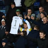 SUPPORT: For former Whites head coach Marcelo Bielsa but also new Leeds United boss Jesse Marsch whose name was sung from the King Power away end in Saturday's clash against Leicester City. Picture by Jonathan Gawthorpe.