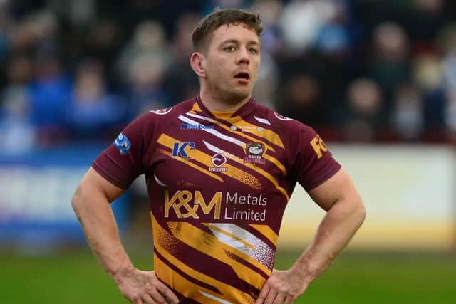 Ali Leak who touched down for Batley Bulldogs in the one-point defeat at Bradford Bulls. Picture: James Hardisty/JPIMedia.