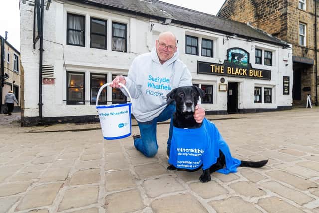 Steve Wilkinson and dog Harley have become prolific supporters of Wheatfields Hospice. Picture: James Hardisty