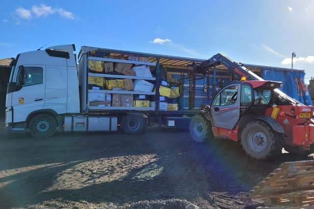 Three trucks full of clothes, toiletries, blankets, nappies and other essential items have arrived at the Ukraine border following a huge collection in Yorkshire