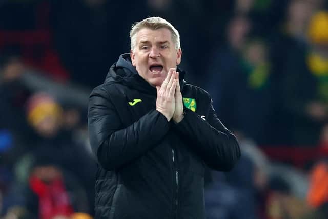 Norwich City boss Dean Smith. Pic: Clive Brunskill.