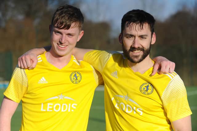 Horsforth St Margarets beat West Yorkshire League Premier title rivals Beeston St Anthony 2-0 with goalds from Archie McDonnell and Loz Power. Picture: Steve Riding.