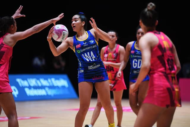 Leeds Rhinos' Brie Grierson - in action during the Vitality Superleague win over Wasps at first direct Arena on Sunday Picture: Jonathan Gawthorpe