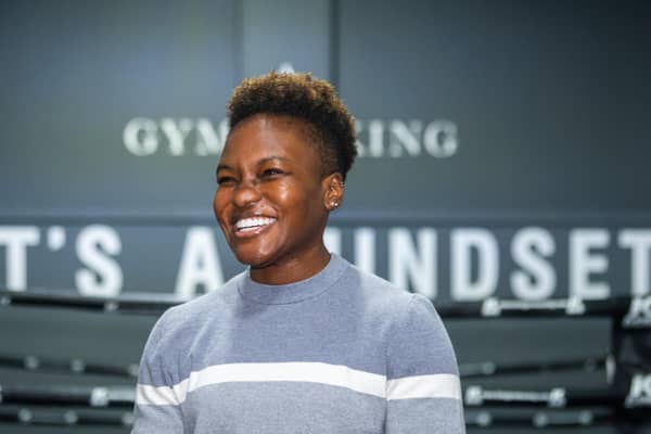 Young girls were treated to a boxing masterclass from Olympian Nicola Adams to mark International Women's Day (IWD). This year's theme is break the bias. Photo: James Hardisty