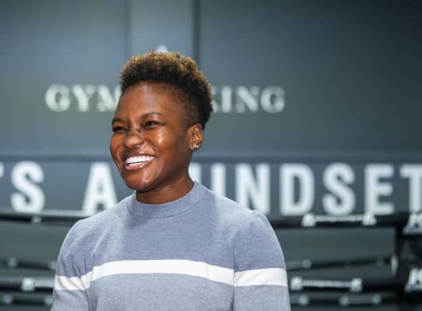 Young girls were treated to a boxing masterclass from Olympian Nicola Adams to mark International Women's Day (IWD). This year's theme is break the bias. Photo: James Hardisty
