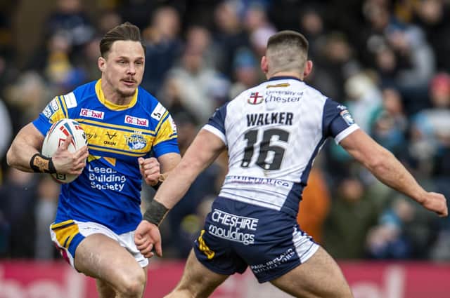 James Donaldson is among a raft of Rhinos players available for selection against Hull. Picture: Tony Johnson/JPIMedia.
