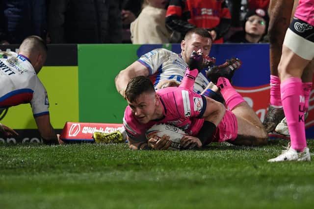 Harry Newman was a try scorer for Rhinos last week, but is back on the casualty list with a hamstring injury. Picture by Jonathan Gawthorpe.