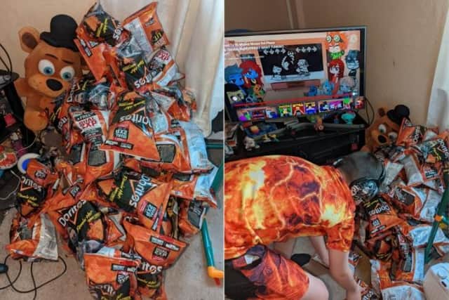 Kate Craven's 11-year-old son Oliver absolutely loves Doritos flamin' hot tangy cheese crisps - the only thing he will currently eat at home.