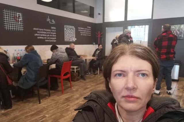 The daughter of a Ukrainian refugee has said the UK visa system is an “absolute mess” after police were called to calm “angry” crowds at an application centre in southeast Poland. Marianne Kay, 43, at the UK visa application centre in Rzeszow, Poland.