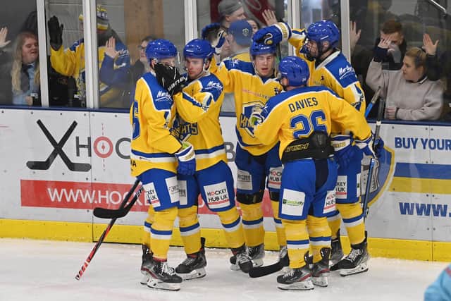 PLAYOFF PUSH:
Leeds Knights moved back into the top four with a 3-1 win at Raiders IHC
Picture: Bruce Rollinson
