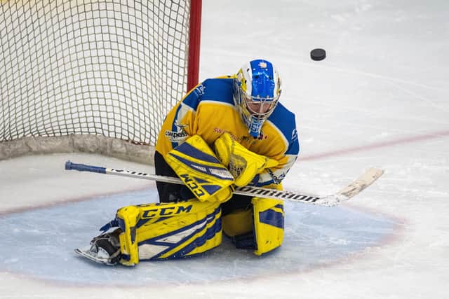 Leeds Knights goalie Sam Gospel proved tough for Raiders to get past on Sunday night. Picture: Bruce Rollinson